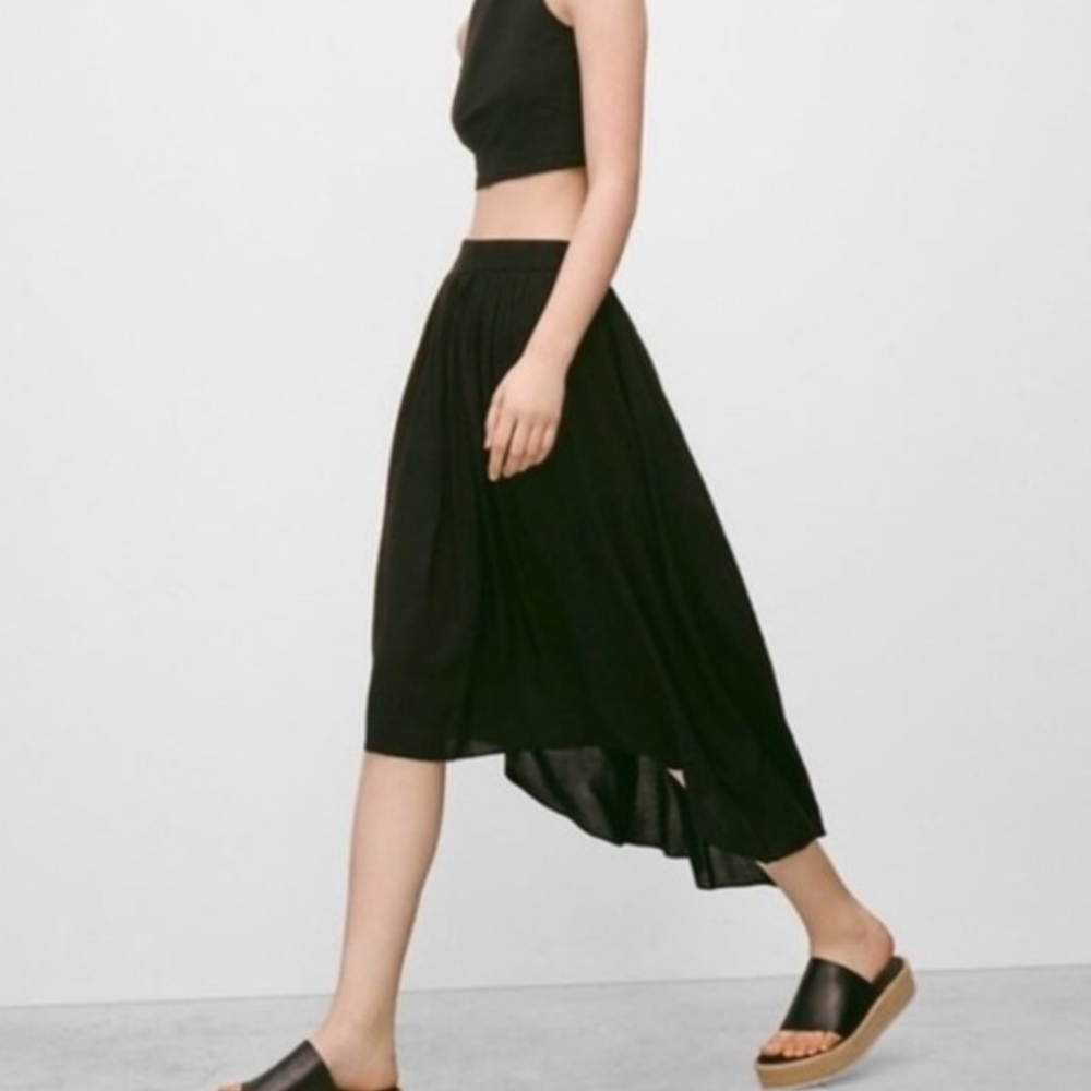 Aritzia Kokomio High-Low Black Skirt
